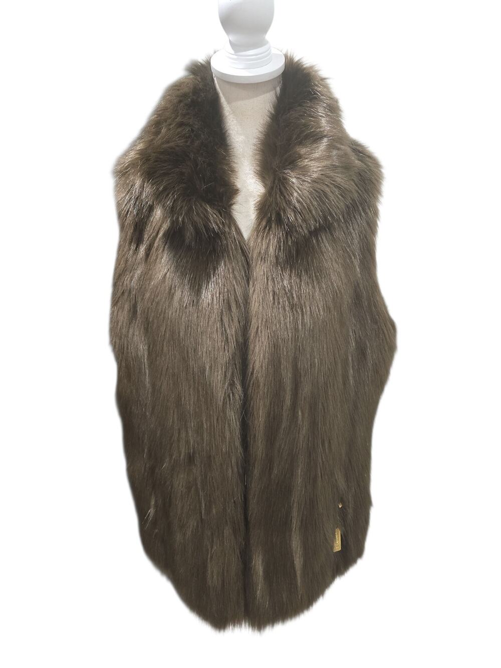 Calvin Klein Brown Faux Fur Vest - New With Tag